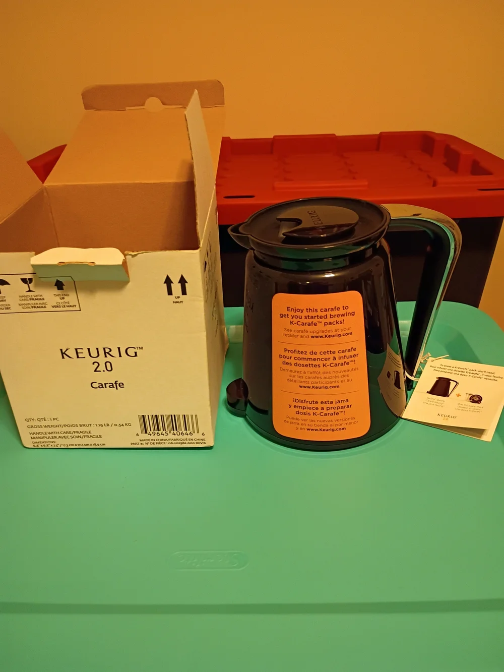 Keurig Black Replacement Carafe with Handle